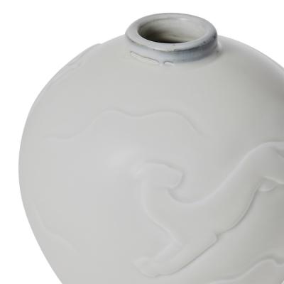  Bing Gr ndahl Art Deco Vase with Animal Reliefs by Ebbe Sadolin for Bing Groendahl