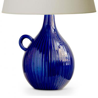  Bing Gr ndahl Jaunty jug form table lamp in deep blue by Bing Gr ndahl