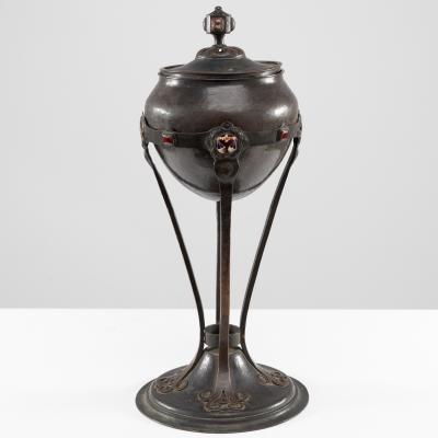  Birmingham Guild of Handicraft Birmingham Guild Handicraft Arts Crafts Patinated Hand hammered Brass Chalice