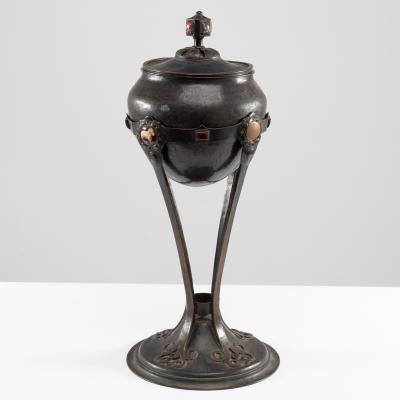  Birmingham Guild of Handicraft Birmingham Guild Handicraft Arts Crafts Patinated Hand hammered Brass Chalice