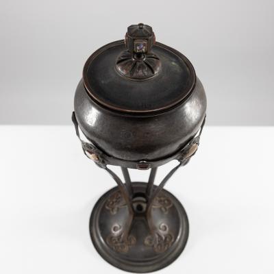  Birmingham Guild of Handicraft Birmingham Guild Handicraft Arts Crafts Patinated Hand hammered Brass Chalice