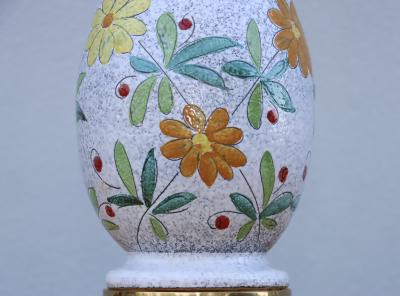  Bitossi 1960s Bitossi Pottery Table Lamps With Brass Hardware
