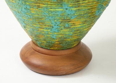  Bitossi 1960s Italian Lava Glaze Large Table Lamps