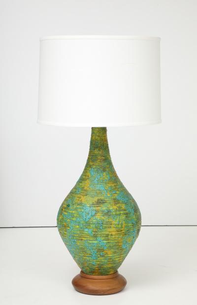  Bitossi 1960s Italian Lava Glaze Large Table Lamps