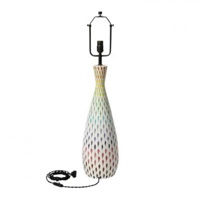  Bitossi Aldo Bitossi Table Lamp Multi Color Piume Signed