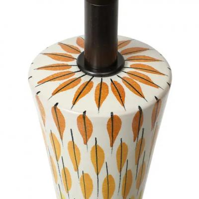  Bitossi Aldo Bitossi Table Lamp Multi Color Piume Signed