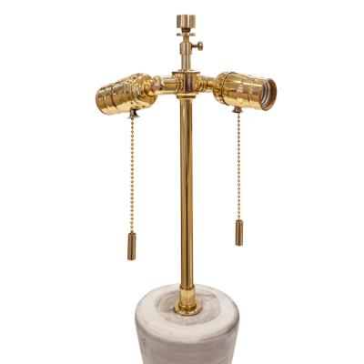  Bitossi Artisan Ceramic Table Lamp with Blue Leaves 1950s