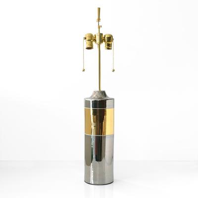  Bitossi BITOSSI BERGBOMS GLAZED EARTHENWARE TABLE LAMP SILVER GOLD SWEDEN 1960