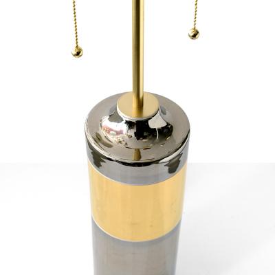  Bitossi BITOSSI BERGBOMS GLAZED EARTHENWARE TABLE LAMP SILVER GOLD SWEDEN 1960