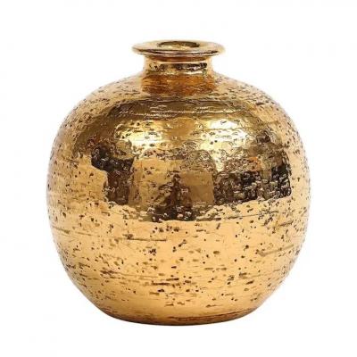  Bitossi Bitossi Ball Vase Ceramic Metallic Gold