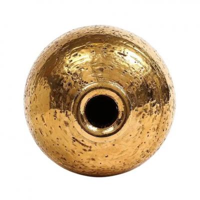  Bitossi Bitossi Ball Vase Ceramic Metallic Gold