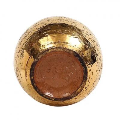  Bitossi Bitossi Ball Vase Ceramic Metallic Gold