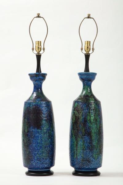  Bitossi Bitossi Blue Green Black Ceramic Lamps