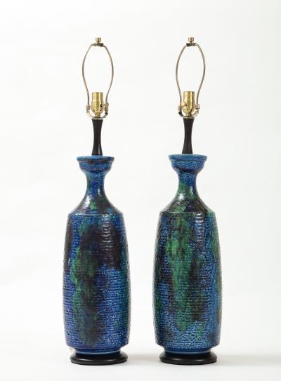  Bitossi Bitossi Blue Green Black Ceramic Lamps