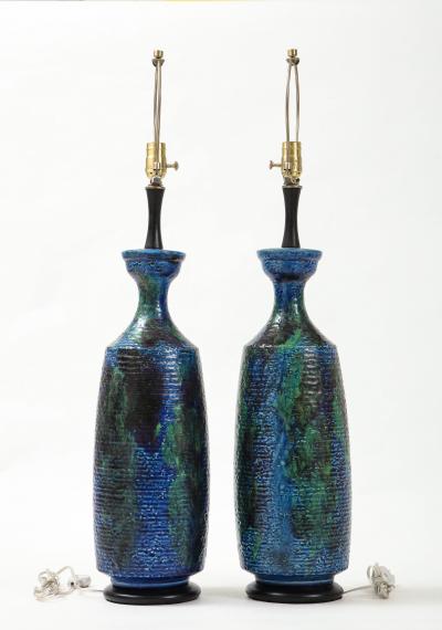  Bitossi Bitossi Blue Green Black Ceramic Lamps