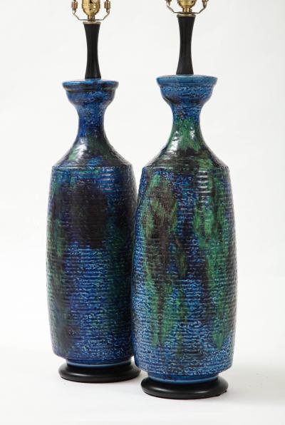  Bitossi Bitossi Blue Green Black Ceramic Lamps