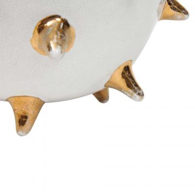  Bitossi Bitossi Bowl Ceramic White Gold Spikes Signed