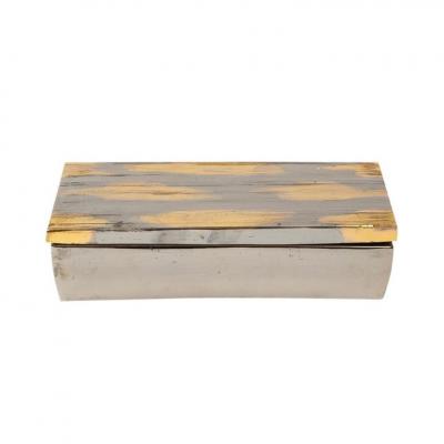  Bitossi Bitossi Box Ceramic Brushed Metallic Gold Chrome Silver