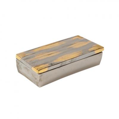  Bitossi Bitossi Box Ceramic Brushed Metallic Gold Chrome Silver
