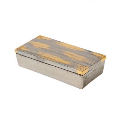  Bitossi Bitossi Box Ceramic Brushed Metallic Gold Chrome Silver