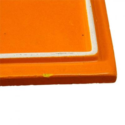 Bitossi Bitossi Box Ceramic Yellow and Orange Geometric Signed
