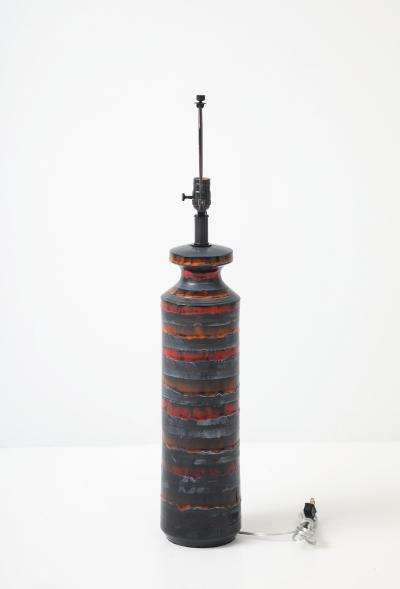  Bitossi Bitossi Burnt Orange Gunmetal Striped Lamp