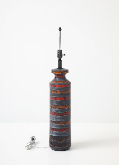  Bitossi Bitossi Burnt Orange Gunmetal Striped Lamp