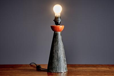  Bitossi Bitossi Ceramic Table Lamp with Charcoal Glaze