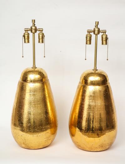  Bitossi Bitossi Gold Glazed Terracotta Lamps