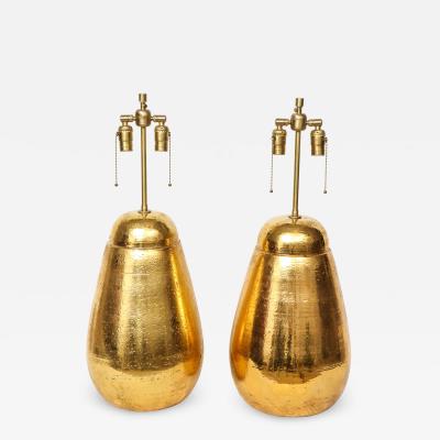  Bitossi Bitossi Gold Glazed Terracotta Lamps