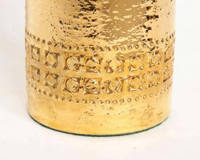  Bitossi Bitossi Incised 22 Karat Gold Glazed Lamps