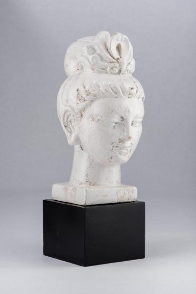 Bitossi Bitossi Kwan Yin Buddha Ceramic White Black