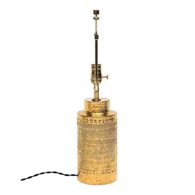  Bitossi Bitossi Lamp Ceramic 24K Metallic Gold Textured