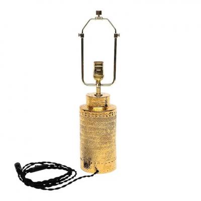  Bitossi Bitossi Lamp Ceramic 24K Metallic Gold Textured