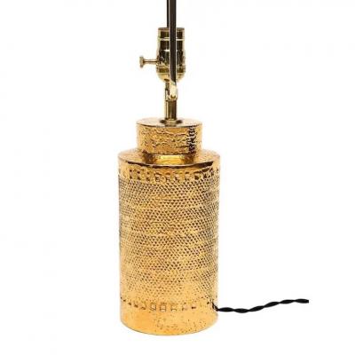  Bitossi Bitossi Lamp Ceramic 24K Metallic Gold Textured