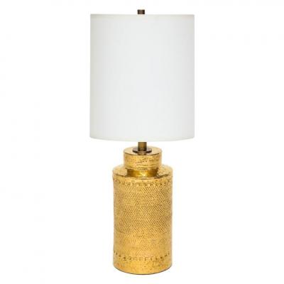  Bitossi Bitossi Lamps Ceramic 24K Metallic Gold Signed