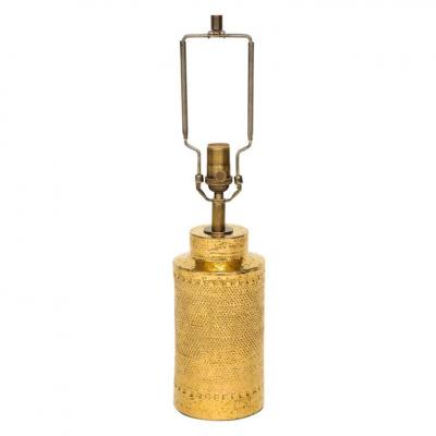  Bitossi Bitossi Lamps Ceramic 24K Metallic Gold Signed