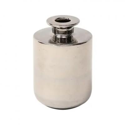  Bitossi Bitossi Raymor Vase Ceramic Metallic Platinum Silver Chrome Signed