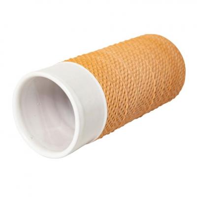  Bitossi Bitossi Raymor Vase Ceramic White Impressed Terracotta Honeycomb Signed