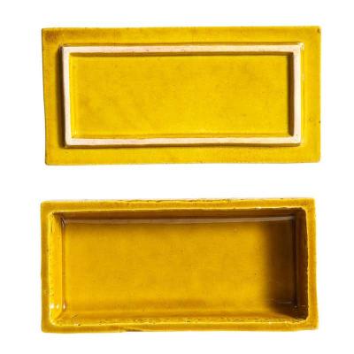  Bitossi Bitossi Rosenthal Netter Box Ceramic Stripes Orange Black Yellow Signed