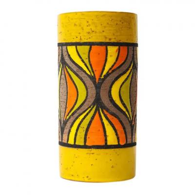  Bitossi Bitossi Rosenthal Netter Vase Ceramic Onion Yellow Orange Brown Signed