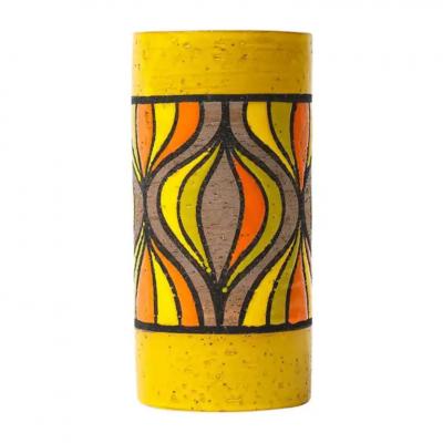  Bitossi Bitossi Rosenthal Netter Vase Ceramic Onion Yellow Orange Brown Signed