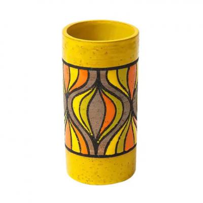  Bitossi Bitossi Rosenthal Netter Vase Ceramic Onion Yellow Orange Brown Signed