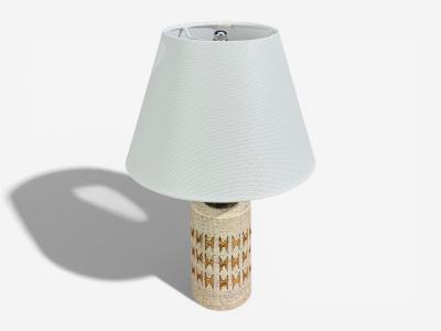  Bitossi Bitossi Table Lamp Chamotte Clay Gold Leaf Italy 1960s