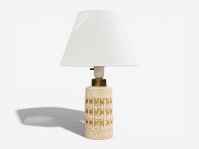  Bitossi Bitossi Table Lamp Chamotte Clay Gold Leaf Italy 1960s