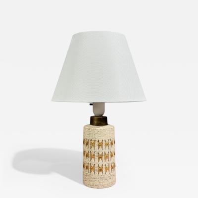  Bitossi Bitossi Table Lamp Chamotte Clay Gold Leaf Italy 1960s