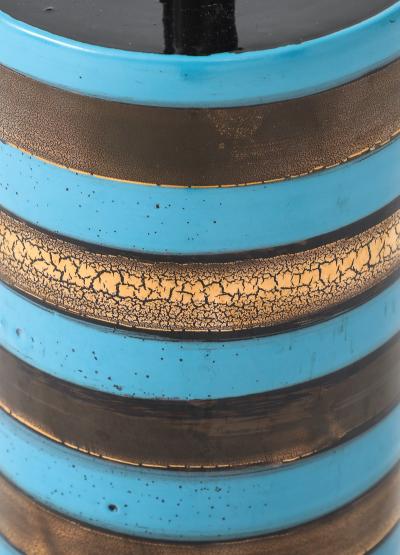  Bitossi Bitossi Turquoise Gold Striped Lamp