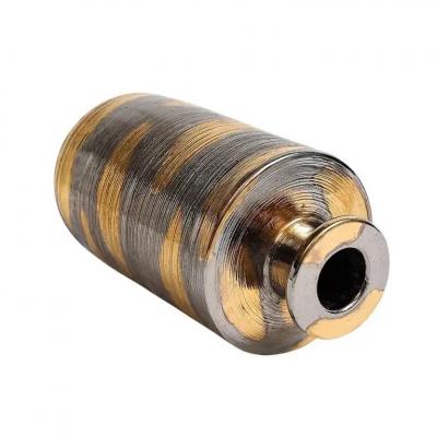  Bitossi Bitossi Vase Ceramic Abstract Brushed Metallic Gold Platinum