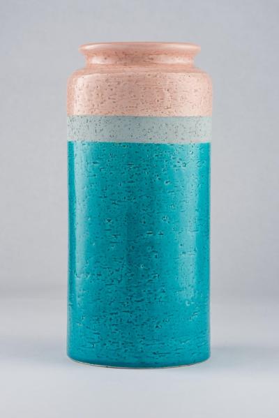  Bitossi Bitossi Vase Ceramic Blue Gray Pink