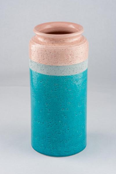  Bitossi Bitossi Vase Ceramic Blue Gray Pink